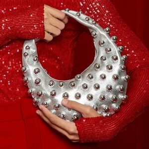 Vince Camuto Aleck Medium Hobo Bag Silver - New with dust bag and storage box